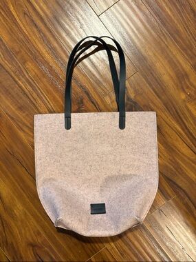 Graf Lantz Everyday Blush Felt Tote with Black Shoulder Straps